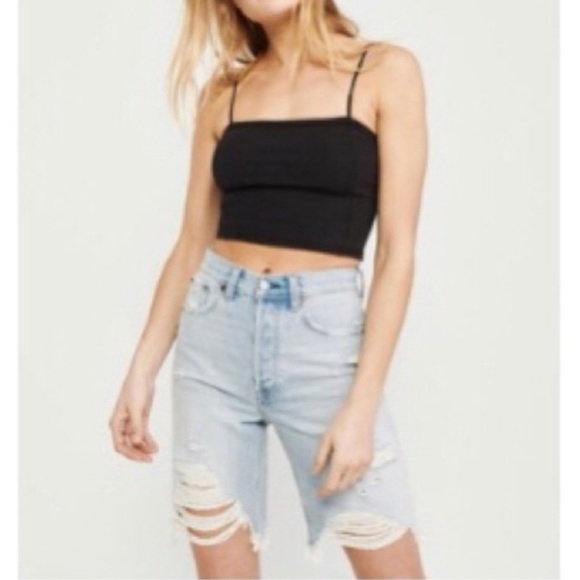 Long Distressed Jean Shorts Abercrombie and Fitch - Picture 2 of 8